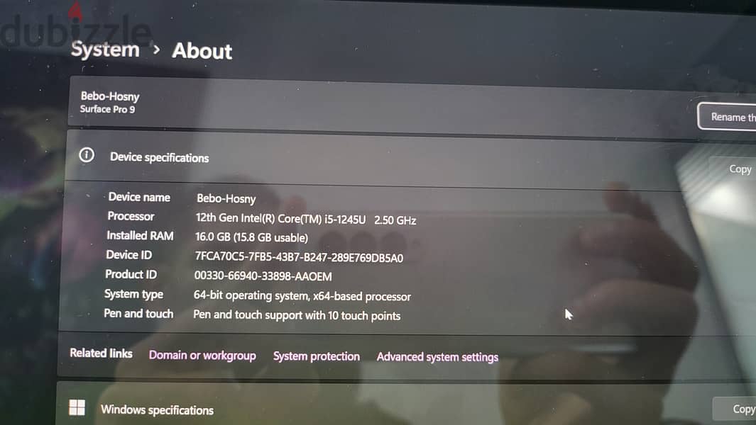 Microsoft Surface Pro 9 - Core i5 12th Gen, 16Gb Ram, 1Tb ssd 3