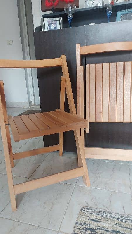 wooden foldable chair 0