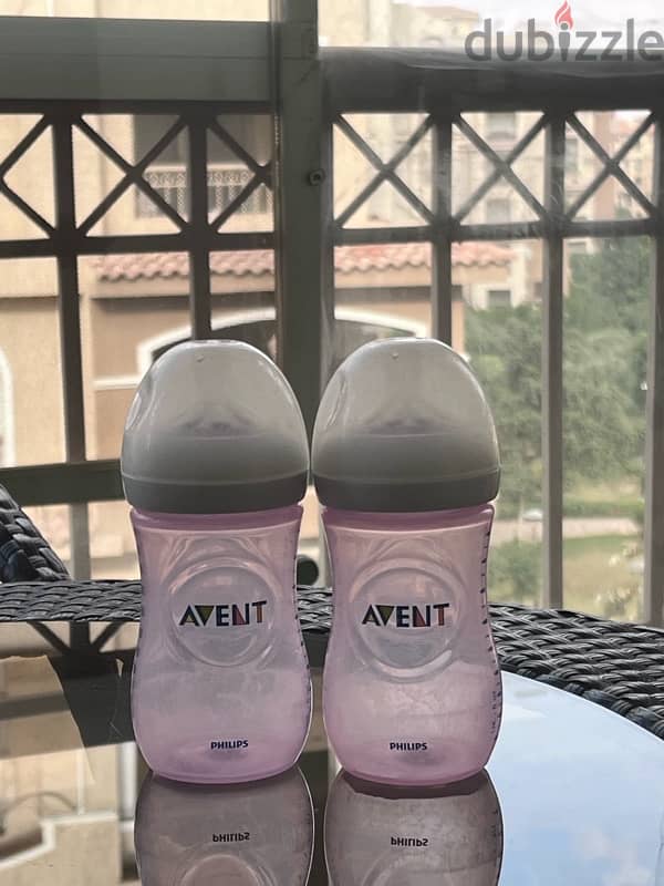 PHILIPS Avent Natural Baby Bottle, 260ml, 2Bottles, pink, 1month 1