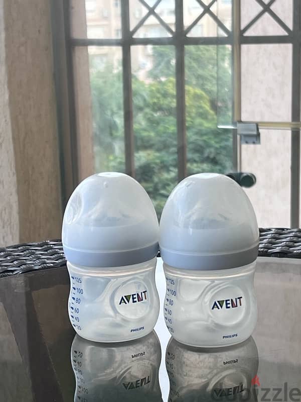 Philips Avent Natural Baby Bottle, 125 ml - Pack of 2, new born 0