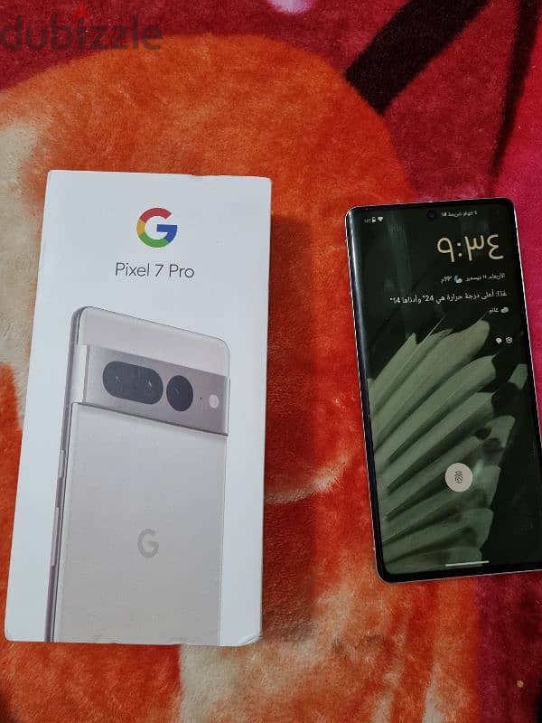 pixel 7 pro 128 علبه بدون كابل رسمي 0