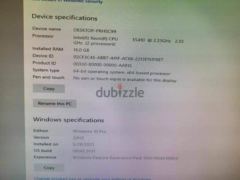 للبيع جهاز كمبيوتر dell T5400 2