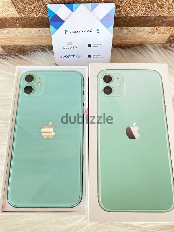 Iphone 11 green 128 giga with box and charger 4