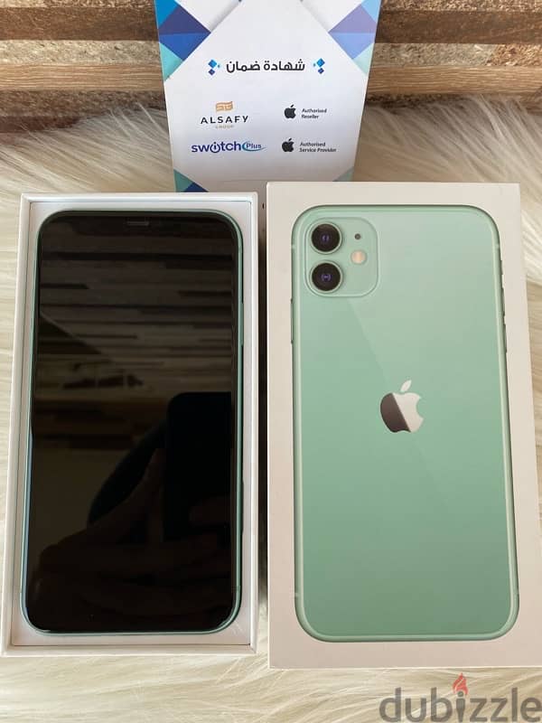 Iphone 11 green 128 giga with box and charger 5