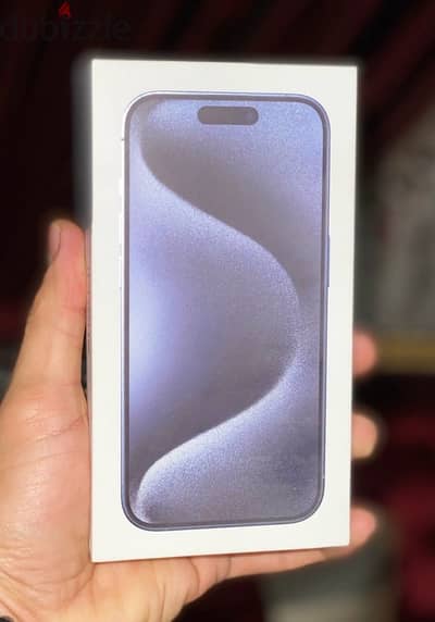 Iphone 15 pro ( SEALED ) titanium blue 256G ايفون ١٥ برو جديد متبرشم