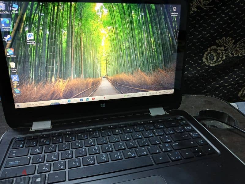 لابتوب hp تاتش 360 بكارت شاشه خارجي  amd 5