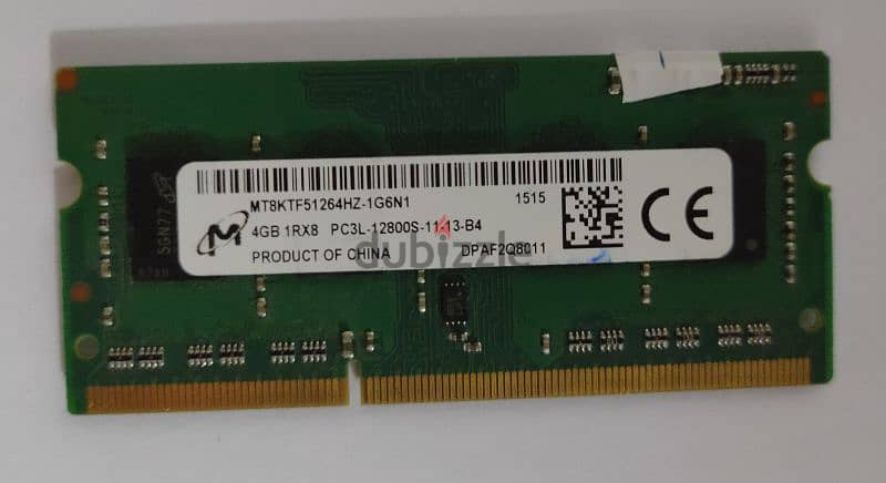 رامات لاب توب 4جيجا ddr3 باص 12800  بسعر لقطة للكميات 5