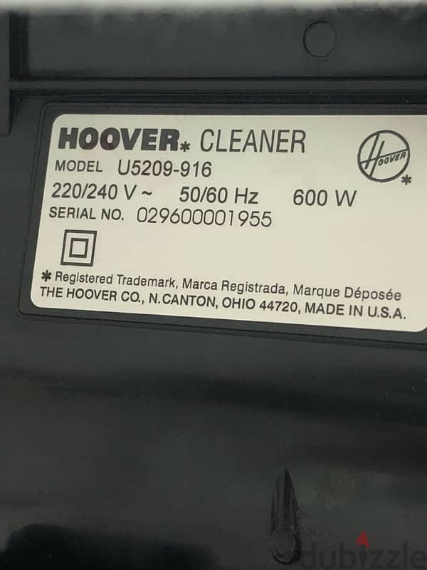 مكنسة هوڤر Hoover 600 w جديدة 4