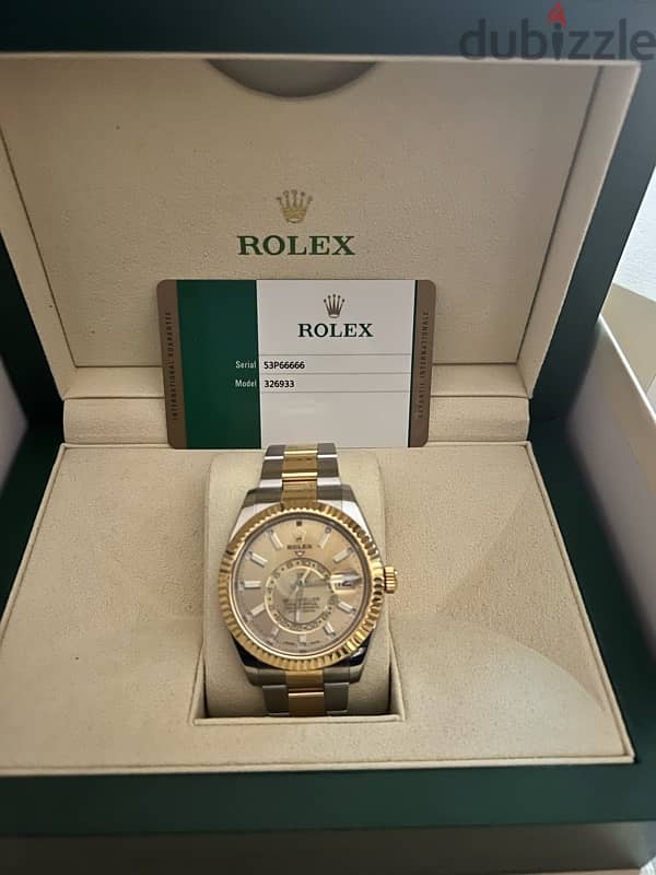 ROLEX SKY DWELLER HALF GOLD 0