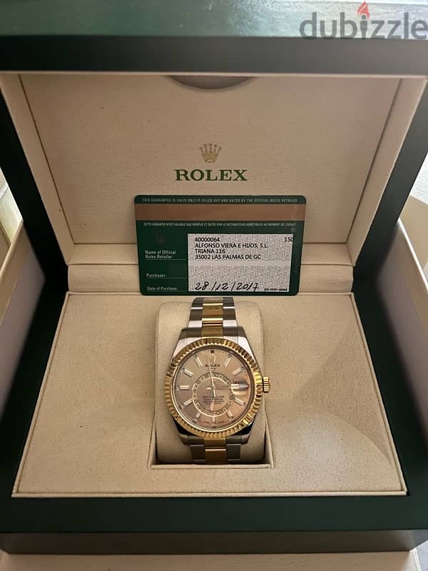 ROLEX SKY DWELLER HALF GOLD 1