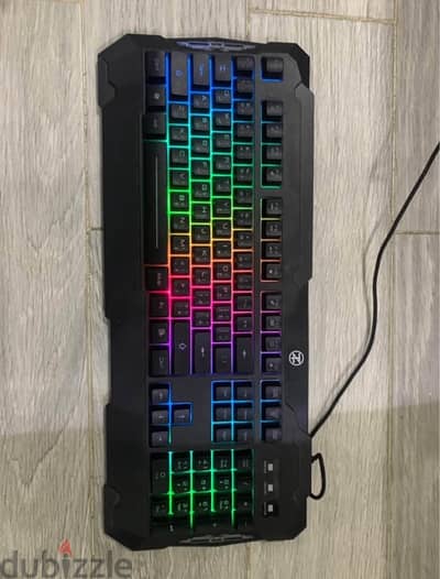 techno zone e-9 semi mechanical gaming keyboard no box like new