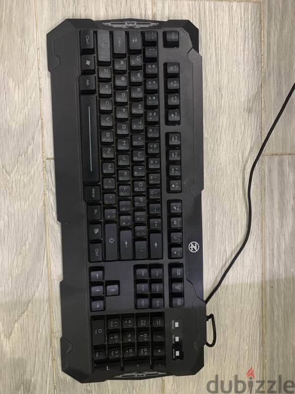 techno zone e-9 semi mechanical gaming keyboard no box like new 1