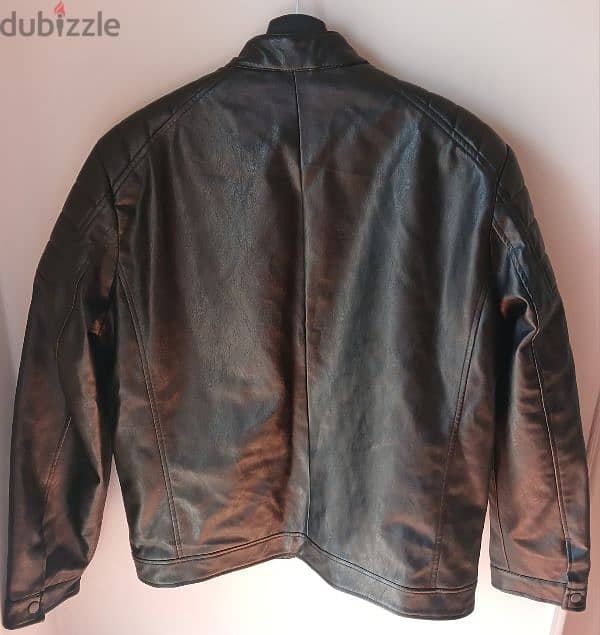 DKNY Men's Leather Jacket Size Medium NEW 4