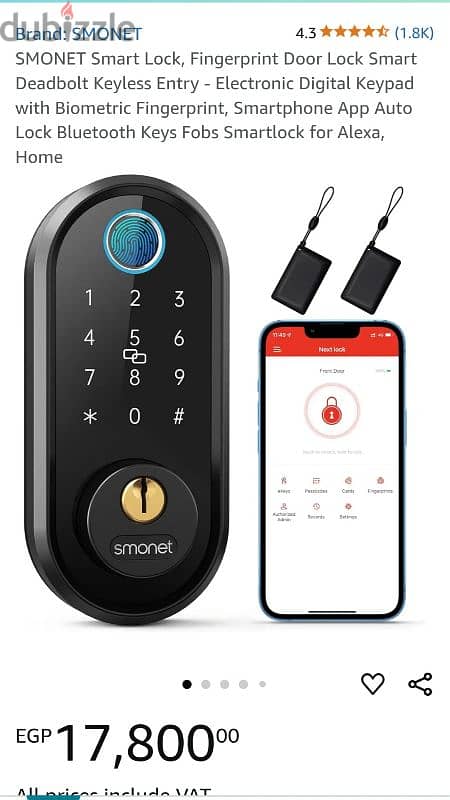 New unused smonet smart lock 2