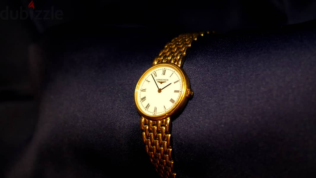 Longines Solid 18K Gold Lady's Watch - ساعة حريمي ذهب من لونجين 0