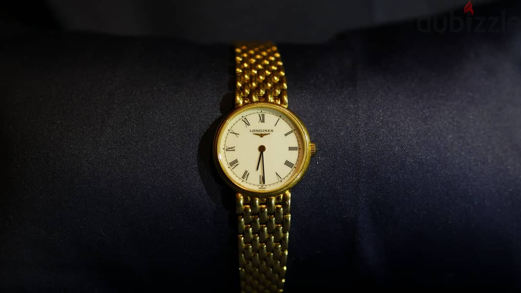 Longines Solid 18K Gold Lady's Watch - ساعة حريمي ذهب من لونجين 6