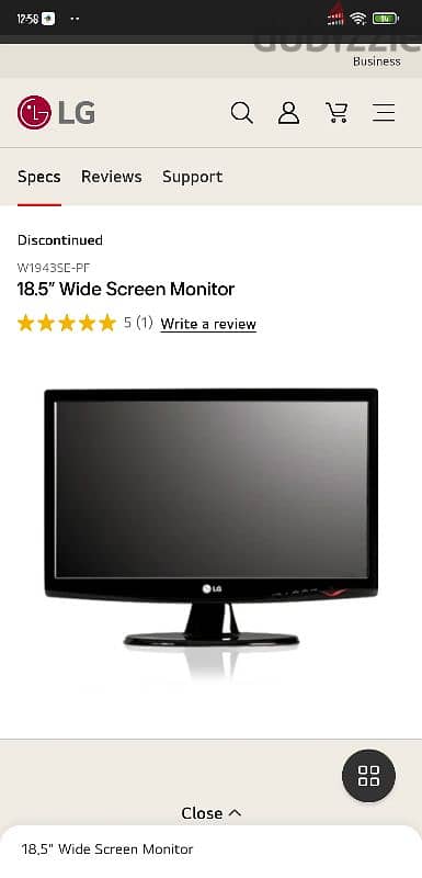 18.5" Wide Screen Monitor