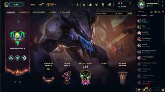 account league of legend level 233 EUNE