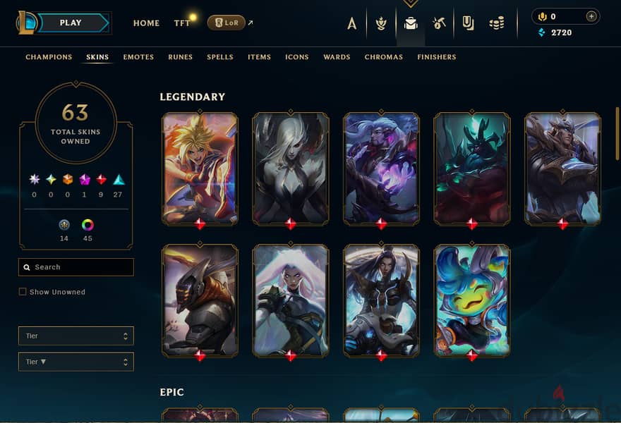 account league of legend level 225 EUNE 1