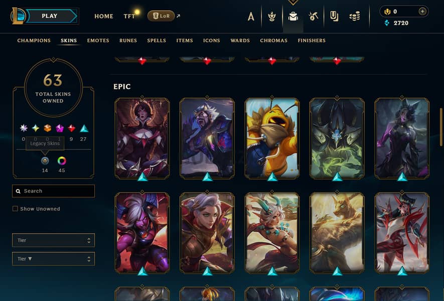 account league of legend level 225 EUNE 2