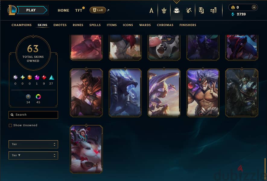 account league of legend level 225 EUNE 7