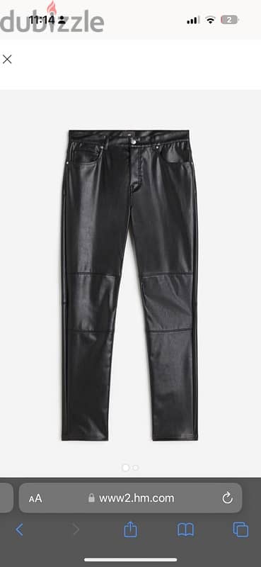 H&M leather pants 0