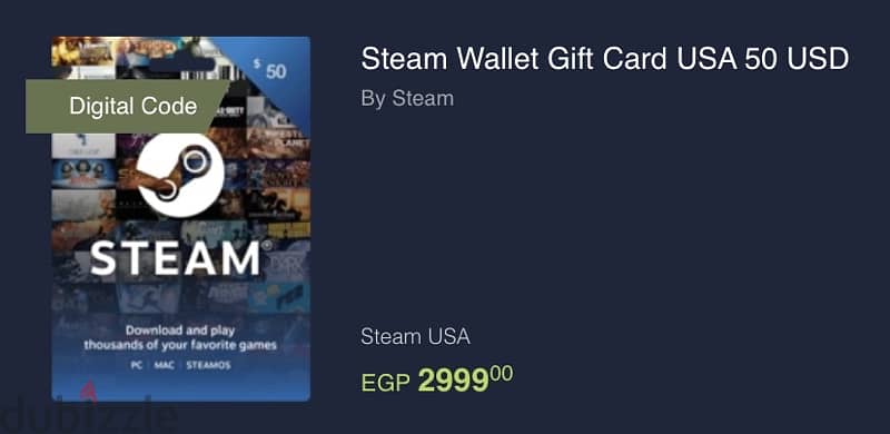 steam gift card code 50$ 0