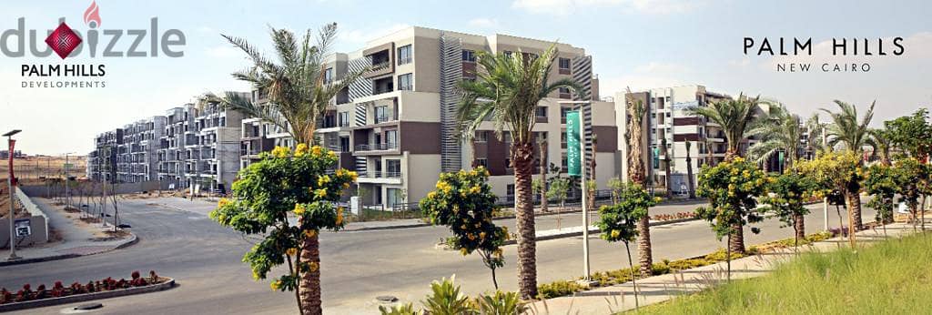 شقة للبيع135متر باقل سعرPalm Hills New Cairo متشطبة فيو عل لاجون 0