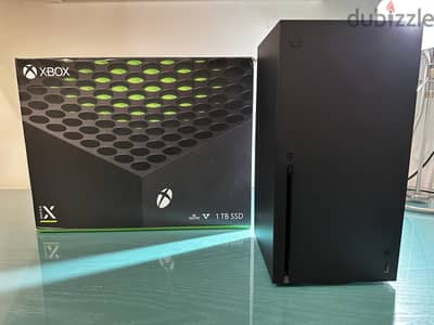 Xbox Series X console with games