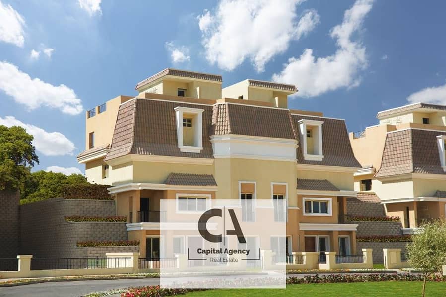 Villa for sale 4 rooms in Sarai in front of Madinaty with a 42% cash discount in Sarai Madinaty 0