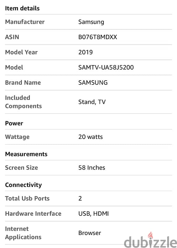 Full HD Flat Smart TV 58” - J5200 Series 5 كالجديده تعمل بكفائه 1