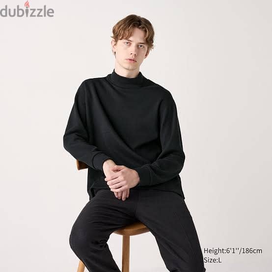 Uniqlo Soft Fleece Mock Neck Long Sleeve T-Shirt 0