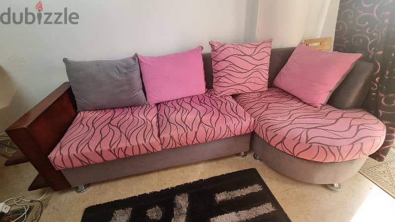 5 seat sofa and chair and footstool 0