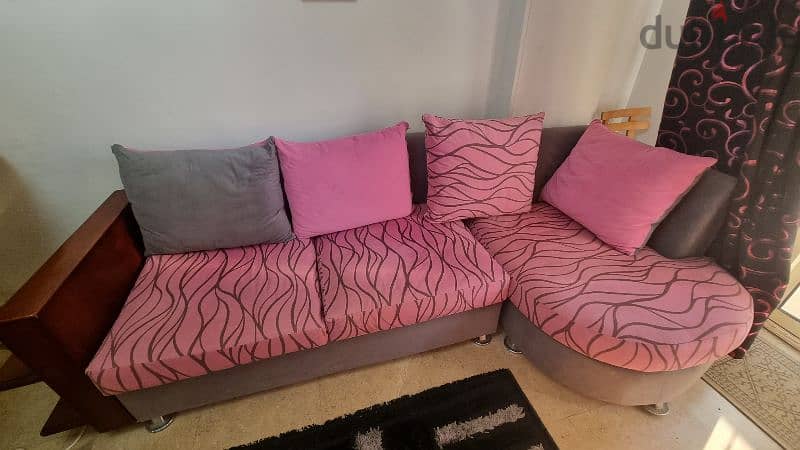 5 seat sofa and chair and footstool 1