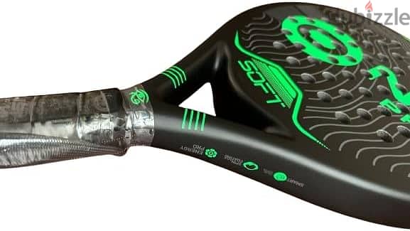 Onsi Pro Soft Padel Racket, Black and Green 1