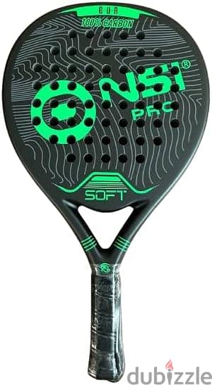 Onsi Pro Soft Padel Racket, Black and Green 2