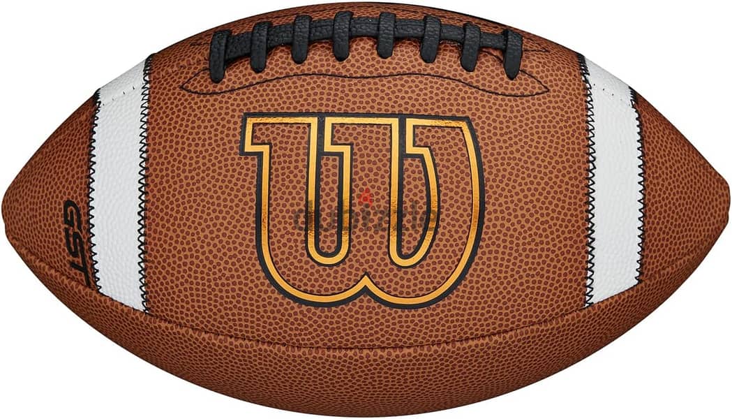 Wilson Unisex's GST Composite XB Youth Football, Brown, Kids Size 3