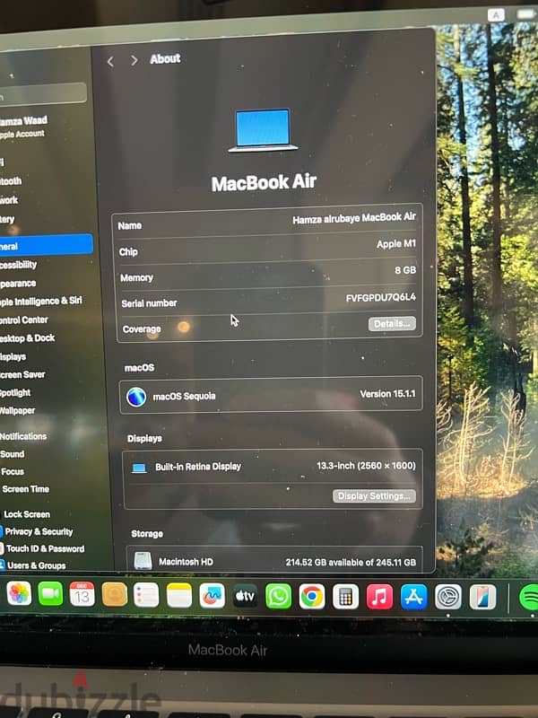 macbook air 2020 M1 like new 2