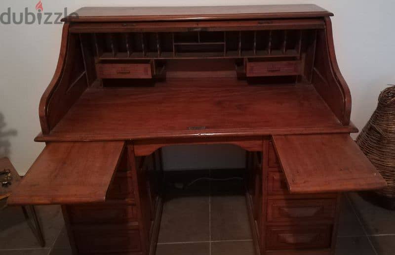 Antique oak wood desk 3