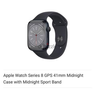 Apple watch - Series 8 GPS 41mm midnight case with midnight sport band