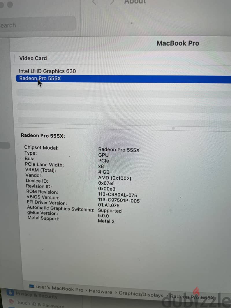 Apple A1990 MacBook Pro Mid 2018 4