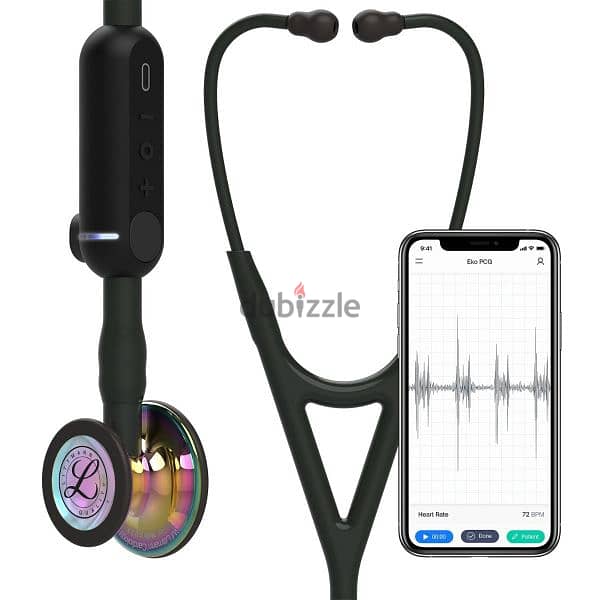 Littmann CORE Digital Stethoscope - 8570 High Polish Rainbow & Black 0