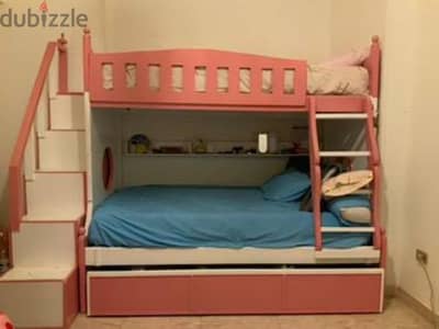 سرير دورين، سرير مزدوج، twin bed خشب زان احمر، دهان دوكو فرن مع الملل