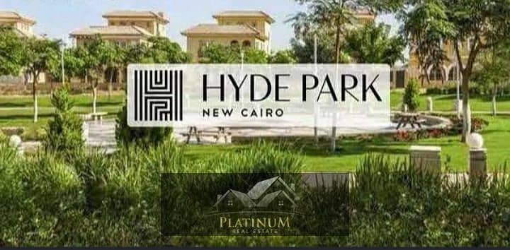 Apartment for sale in Hydepark New Cairo - Prime location ( Fully Finished ) 5% D. P 0