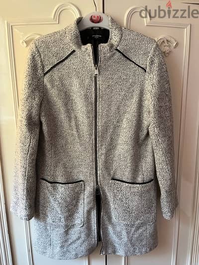 coat - white& black - size L