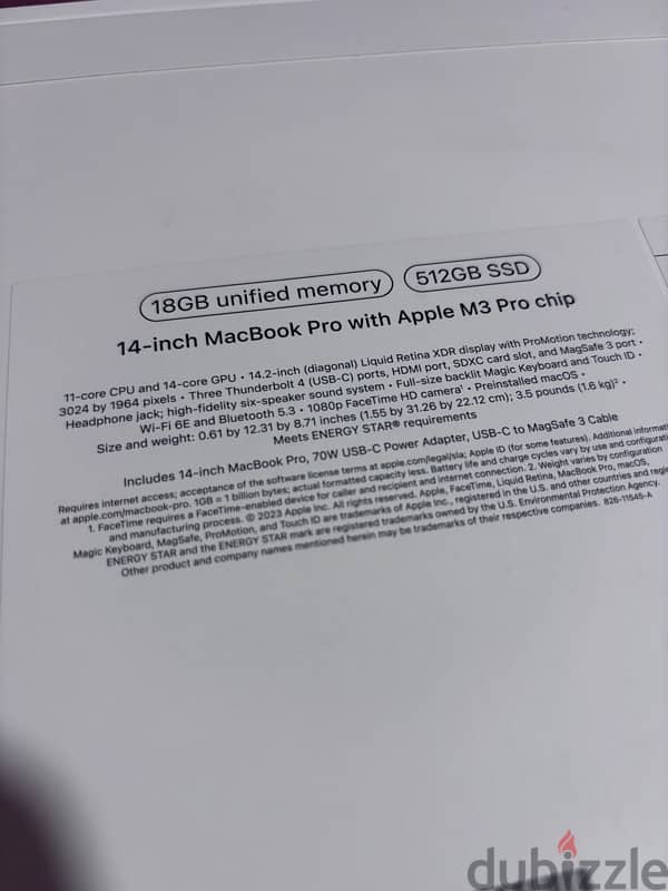 MacBook Pro - M3 Pro - 18GB Ram - 512GB Storage - Free - Space Black 1