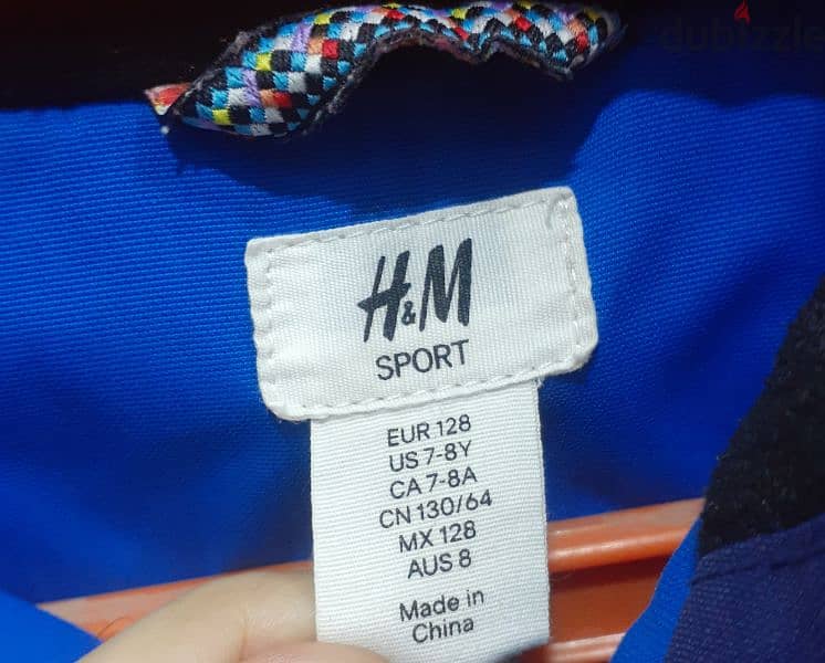 جاكيت H&m اورجنال مقاس ٧-٨سنوات 1