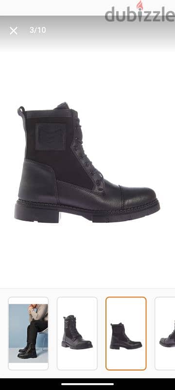 بوت اسود black boots 2