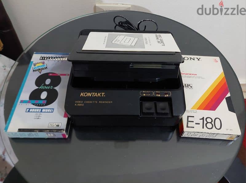 جهاز فيديو VHS كلاسيكي من National، موديل NV-L250 و جهاز ترجيع شرائط 7