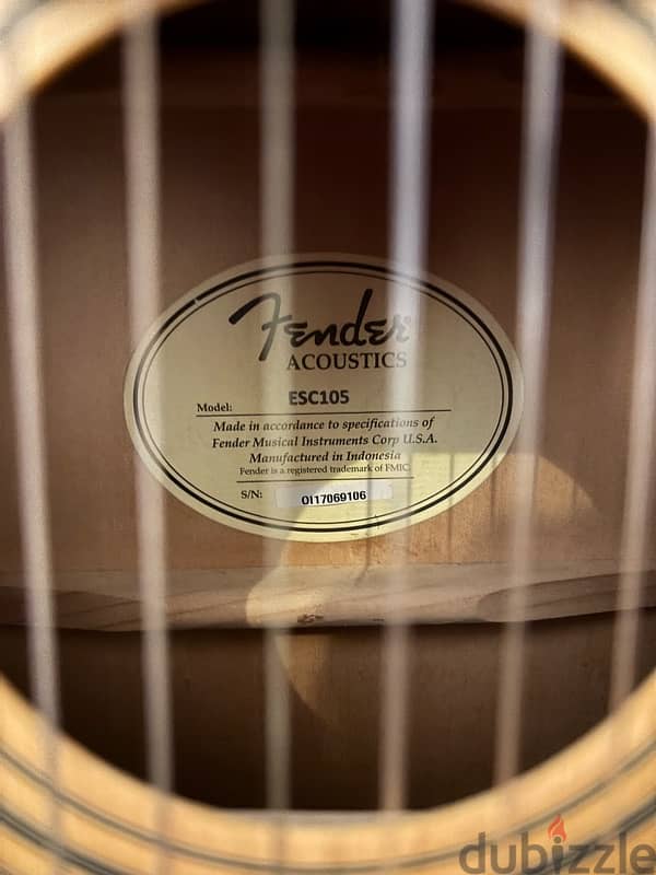 Fender classical guitar ESC105 2